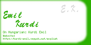 emil kurdi business card